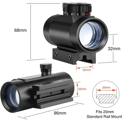 Tactical 1x40mm Reflex Red Dot Sight Riflescope